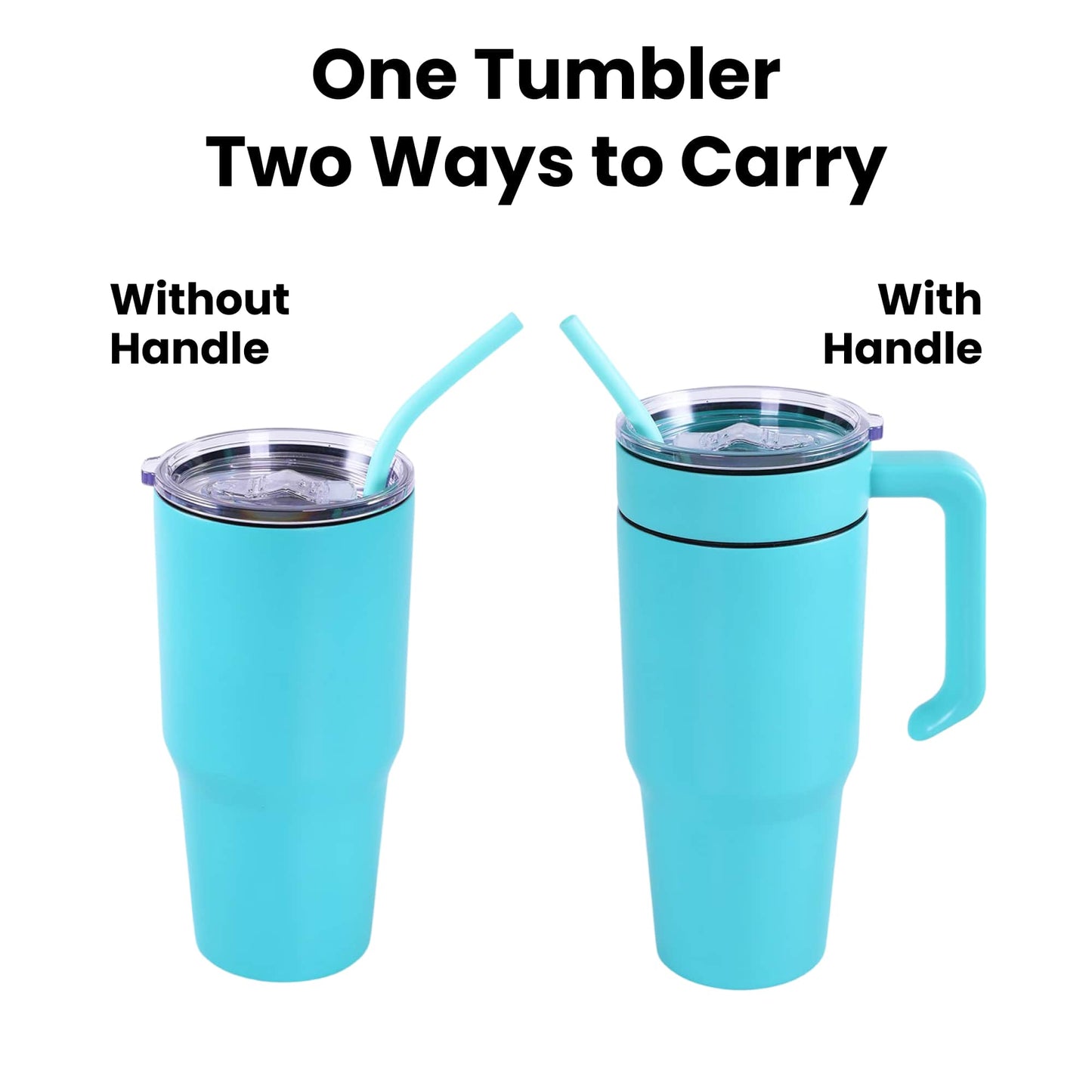 30oz Tumbler with Silicone Straw and Removable Lid