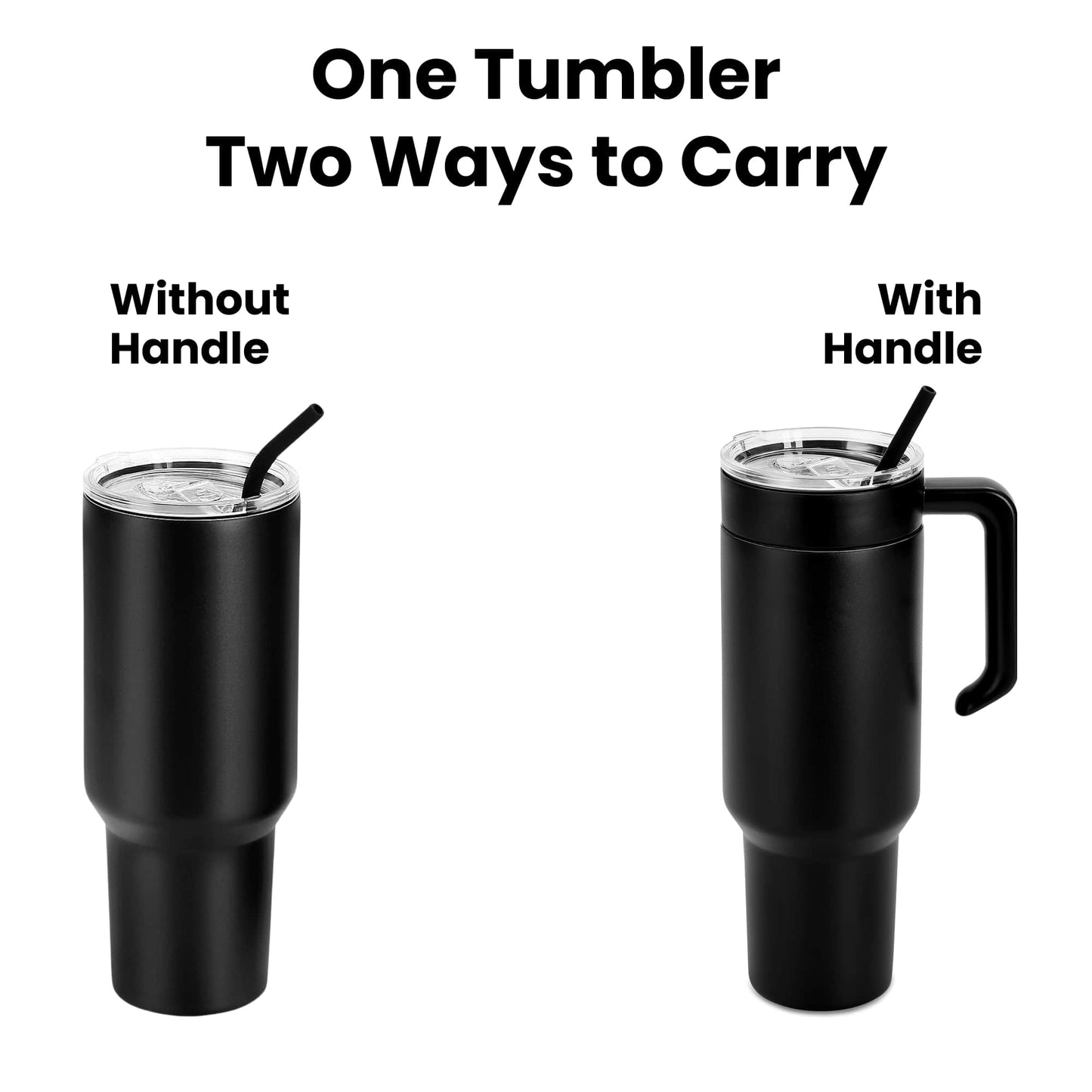 40oz Tumbler with Silicone Straw and Removable Lid