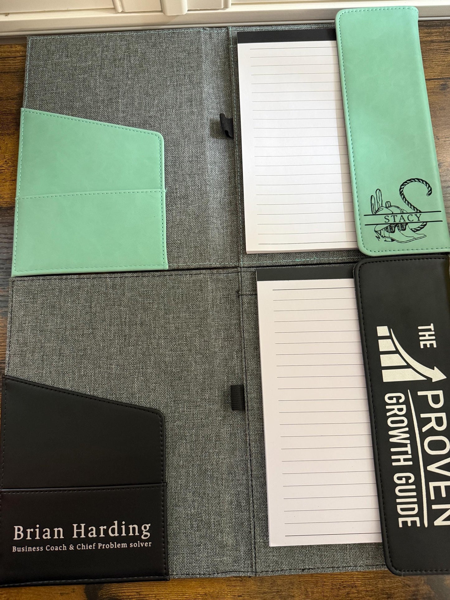 Personalized Leather Padfolio, Custom Name Portfolio Organizer, Executive Writing Folder, Business Gift
