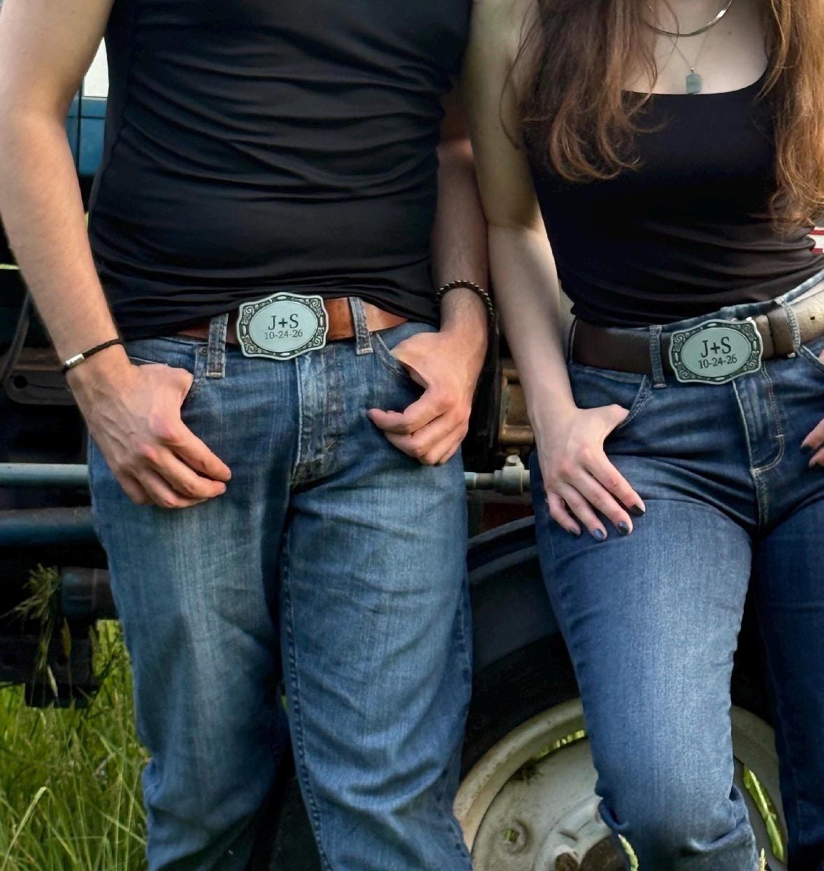 Personalized Western Belt Buckle, Custom Engraved Groomsman Best Man Wedding Corporate Business Gift
