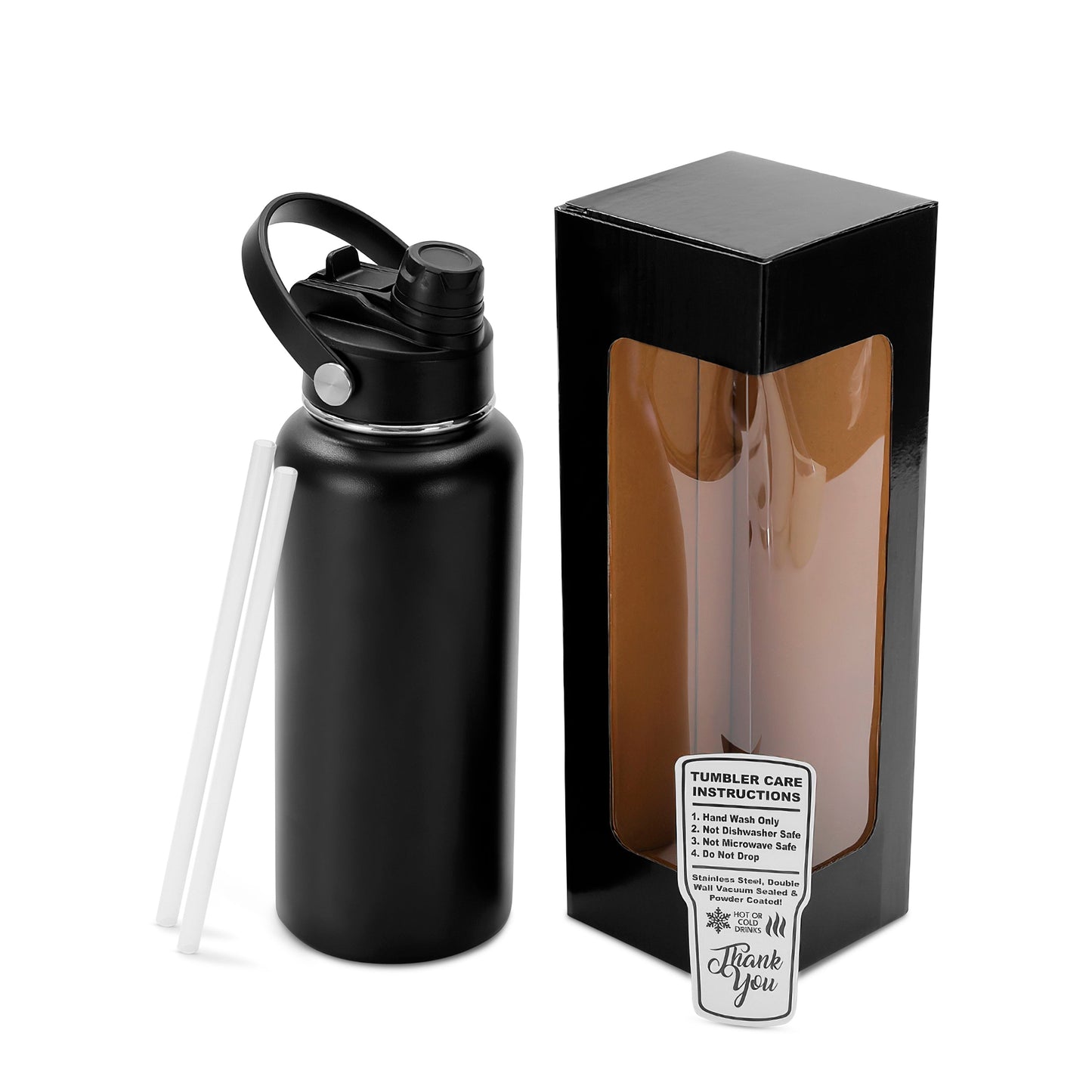 32oz Water Bottle (Hydro Water Bottle with Dual Sport Lid)