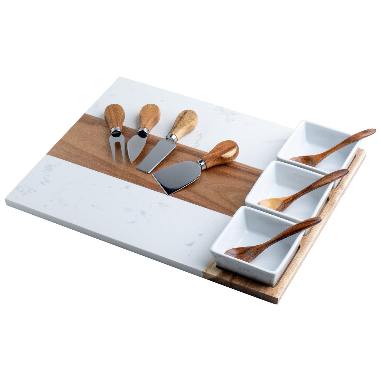 Charcuterie Board Marble Cheese Meat Fruit Tray Snack Party Wedding Gift Hostess Present Kitchen Serving Platter Entertaining Appetizer