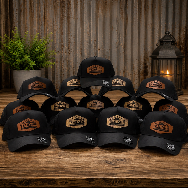 Custom Business Logo Leather Patch Hats