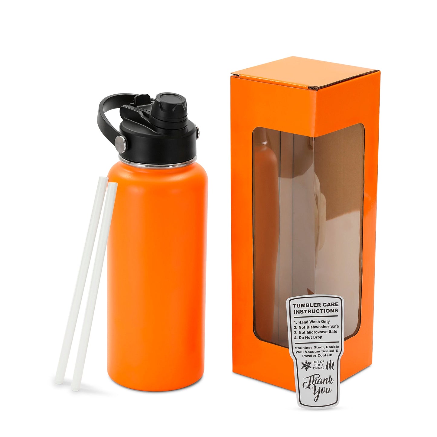 32oz Water Bottle (Hydro Water Bottle with Dual Sport Lid)