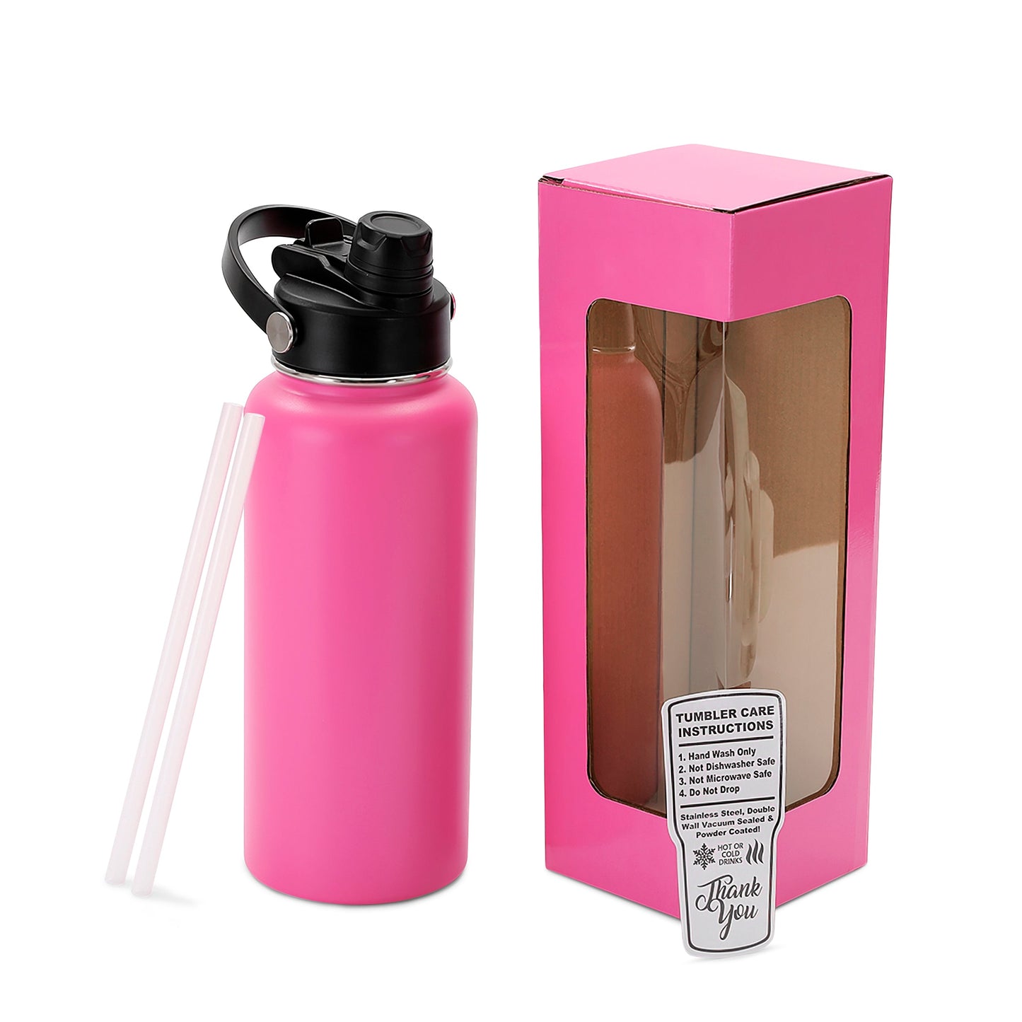 32oz Water Bottle (Hydro Water Bottle with Dual Sport Lid)
