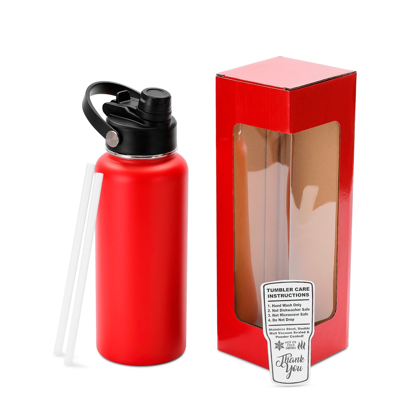 32oz Water Bottle (Hydro Water Bottle with Dual Sport Lid)