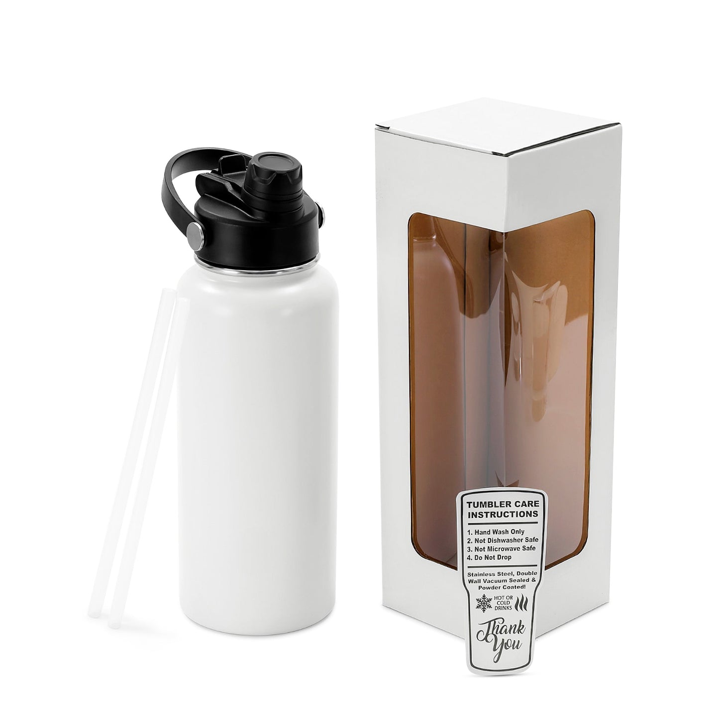 32oz Water Bottle (Hydro Water Bottle with Dual Sport Lid)