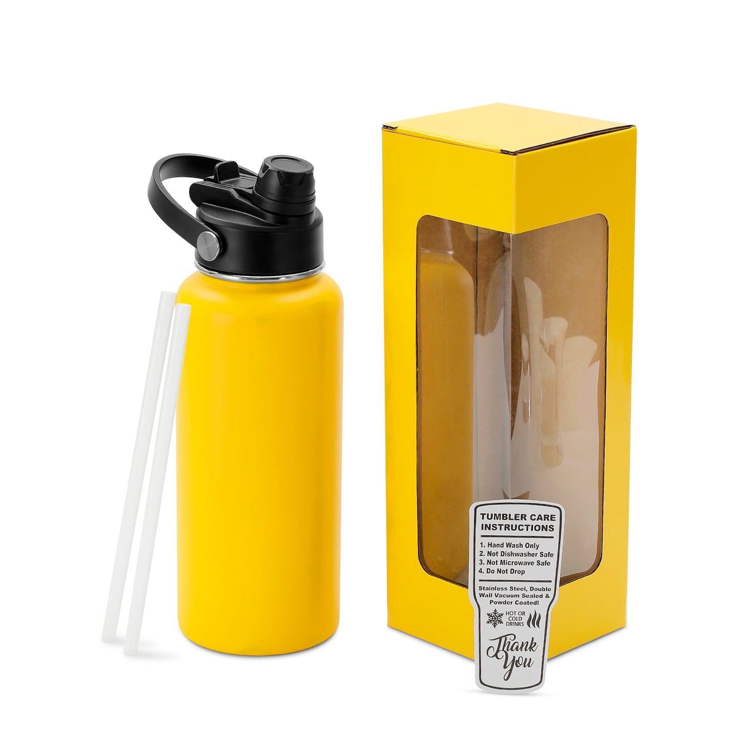 32oz Water Bottle (Hydro Water Bottle with Dual Sport Lid)