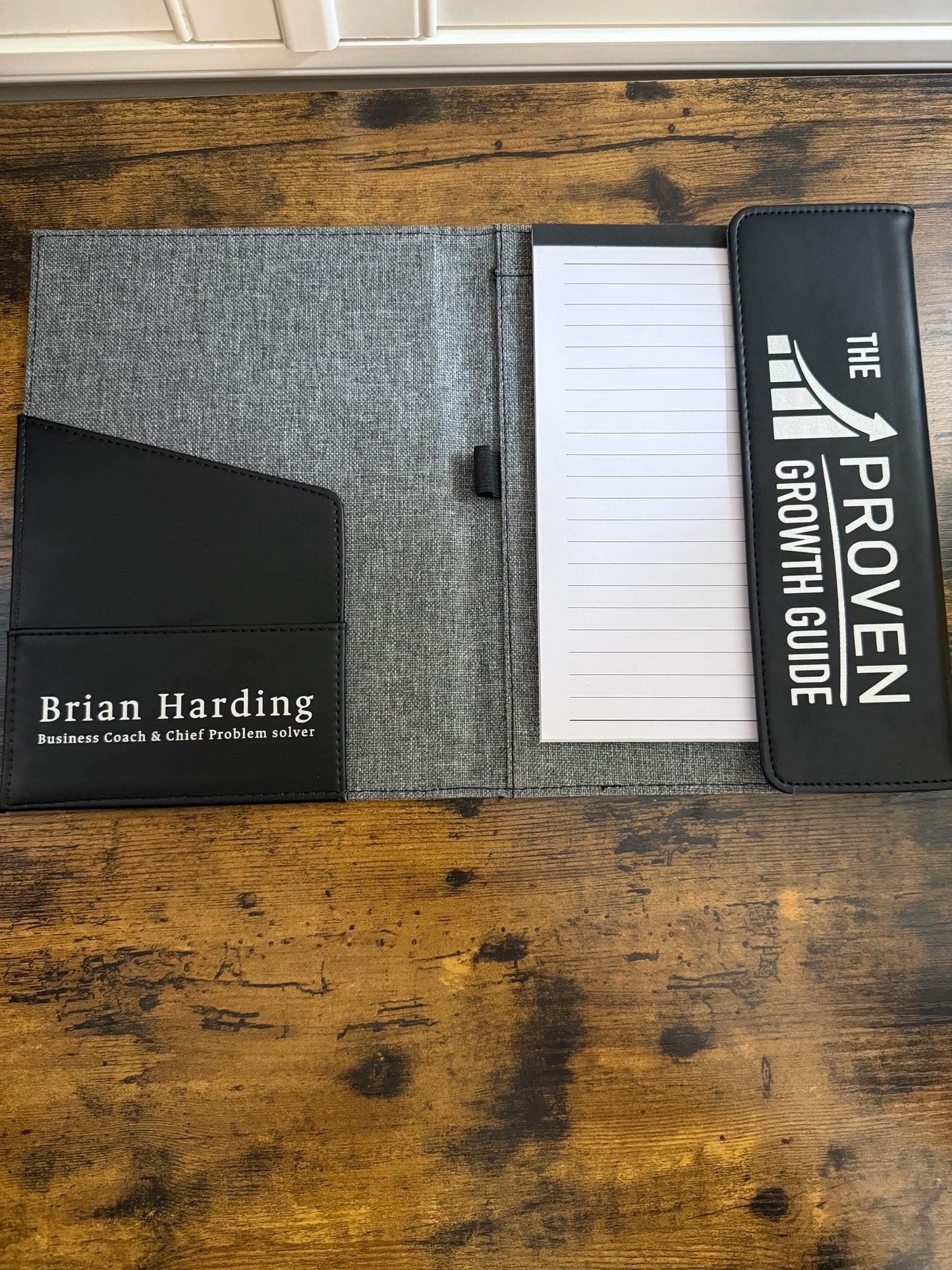 Personalized Leather Padfolio, Custom Name Portfolio Organizer, Executive Writing Folder, Business Gift
