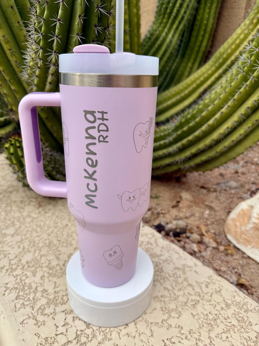 Dental Hygienist Gift Insulated Tumbler Stainless Steel Reusable Cup Professional Appreciation Present Office Beverage Container Tooth