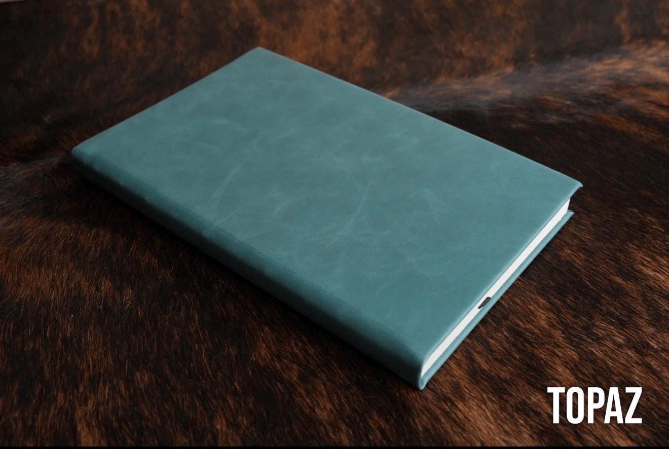 Engraved Leather Journal, The Lord Will Guide You Always Bible Verse Notebook
