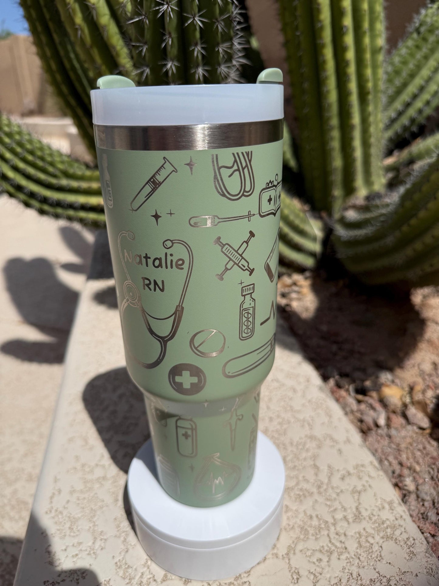 Nurse Tumbler Engraved Medical Drinkware Healthcare Worker Gift Registered Nurse Practitioner Appreciation Present Nursing Student