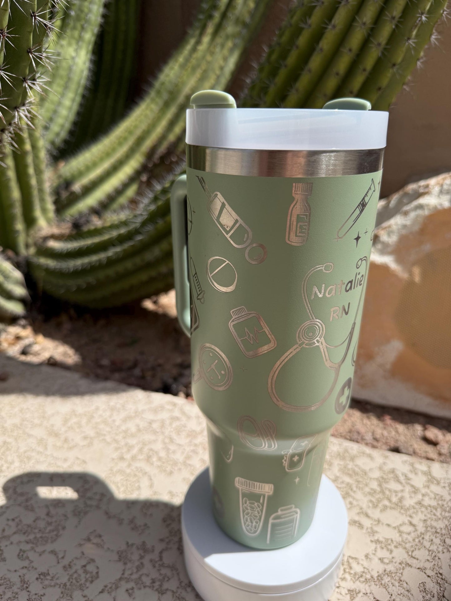 Nurse Tumbler Engraved Medical Drinkware Healthcare Worker Gift Registered Nurse Practitioner Appreciation Present Nursing Student
